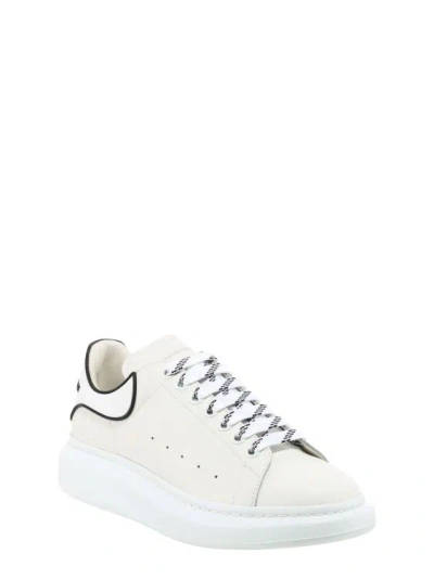 Shop Alexander Mcqueen Leather Oversize Sneakers In White