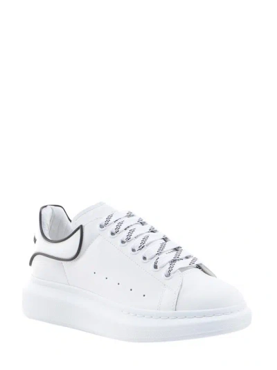 Shop Alexander Mcqueen Leather Oversize Sneakers In White
