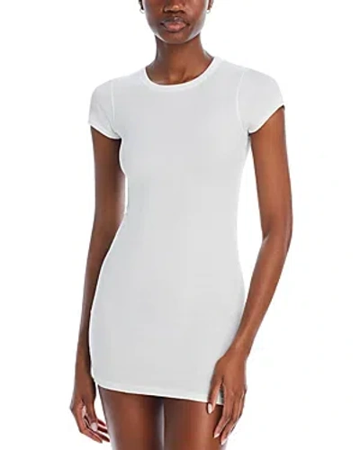 Shop Alexander Wang Short Sleeve Crewneck Dress In White