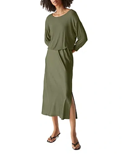 Shop Michael Stars Madia Two In One Dress In Olive