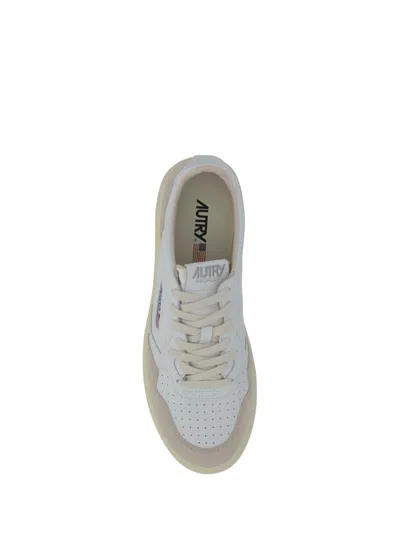 Shop Autry Sneakers In Suede White