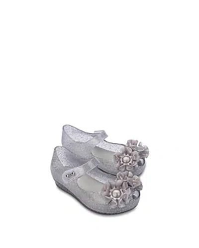Shop Mini Melissa Girls' Ultragirl Springtime Mary Janes - Toddler In Clear Glitter/gray