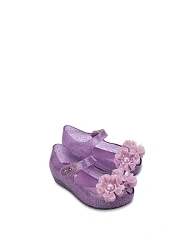 Shop Mini Melissa Girls' Ultragirl Springtime Mary Janes - Toddler In Lilac/glitter