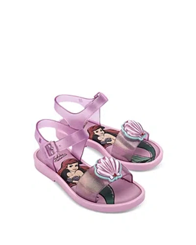 Shop Mini Melissa + Disney Princess Girls' Sandals - Little Kid, Big Kid In Glitter Pink/pink