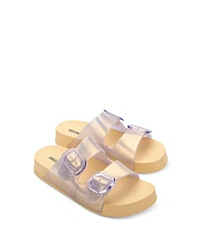 Shop Mini Melissa Girls' Cozy Slides - Toddler, Little Kid, Big Kid In Pearly Yellow