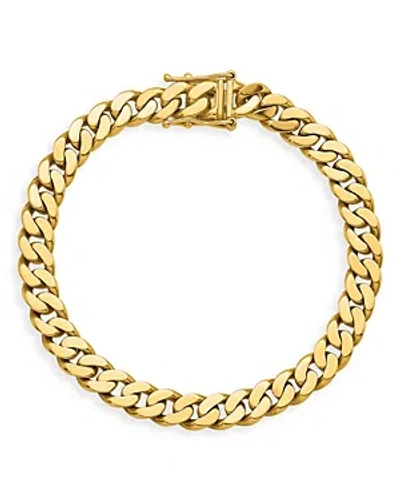 Shop Bloomingdale's Men's Curb Link Chain Bracelet In 14k White & Yellow Gold