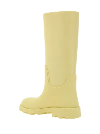 Shop Burberry Boots In Cream