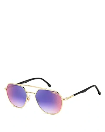 Shop Carrera Round Sunglasses, 53mm In Gold/multi Gradient