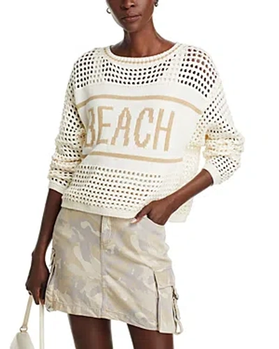 Shop Vintage Havana Beach Graphic Sweater In White