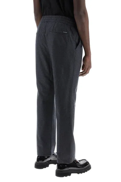 Shop Dolce & Gabbana Flannel Trousers For Men In Grey