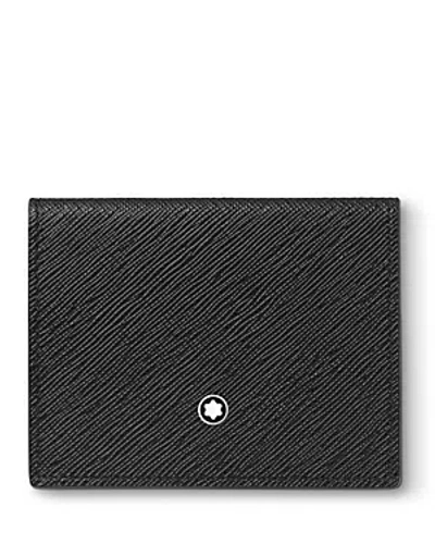 Shop Montblanc Sartorial 4cc Leather Mini Wallet In Black