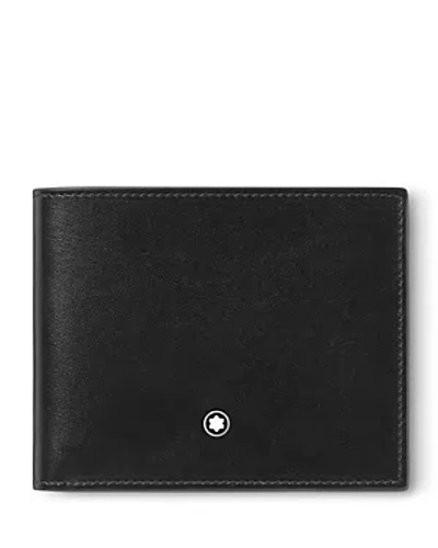 Shop Montblanc Meisterstuck 6cc Leather Wallet In Black
