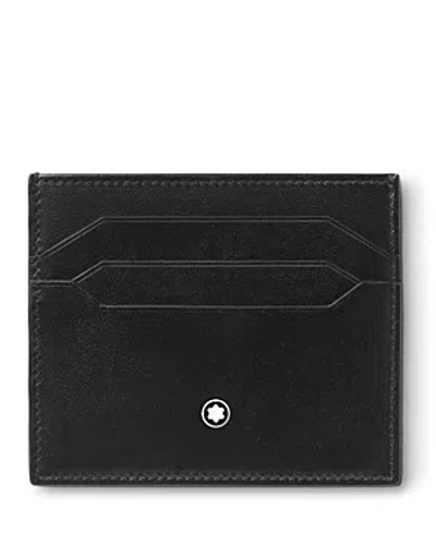Shop Montblanc Meisterstuck 6cc Leather Card Holder In Black