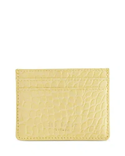 Shop Ted Baker Imitation Croc Card Holder In Yellow