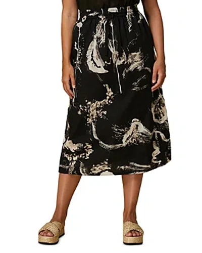 Shop Marina Rinaldi Manuele Patterned Skirt In Black