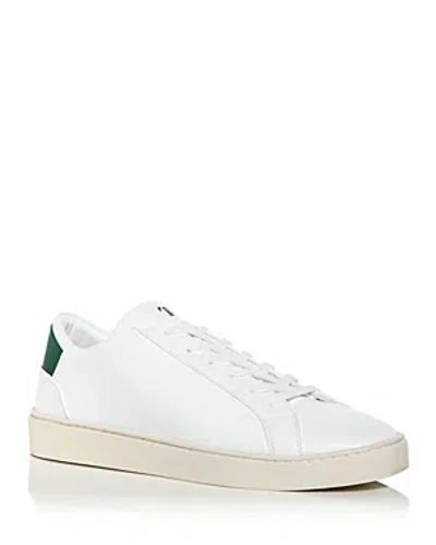 Shop Thousand Fell Men's Low Top Sneakers In White/kelly Green