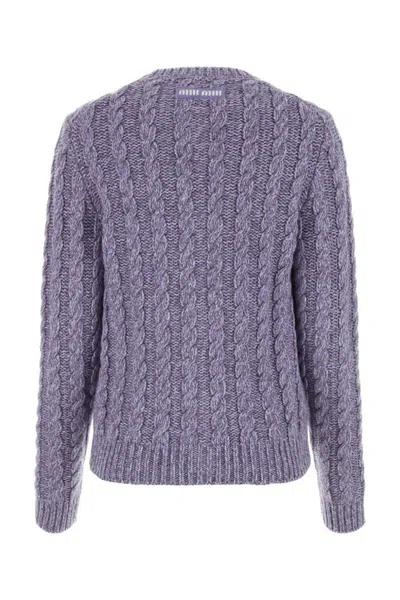 Shop Miu Miu Knitwear In Purple