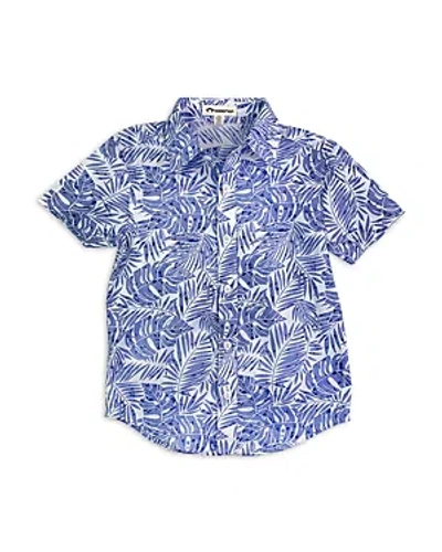 Shop Appaman Boys' Day Party Shirt - Little Kid, Big Kid In Blue Palms