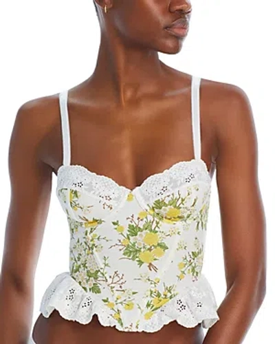 Shop Honeydew Clementine Bustier Top In Wildflower