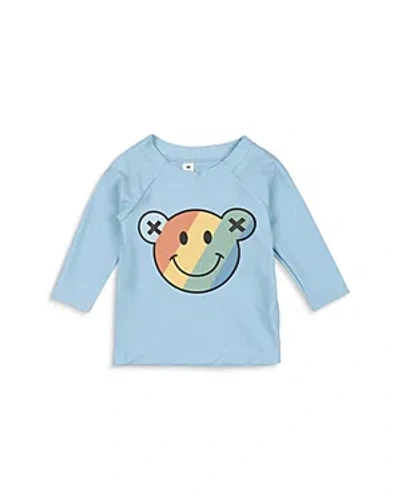 Shop Huxbaby Boys' Smiley Rainbow Bear Print Long Sleeve Rash Guard - Baby, Little Kid In Splash