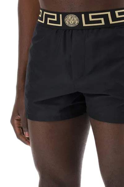 Shop Versace Greek Sea Bermuda Shorts For In Black