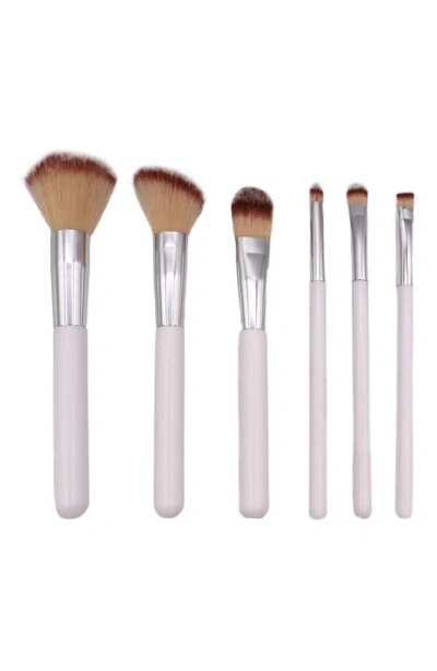 Shop Danielle All-over Face Cosmetic 6-piece Brush Set In White
