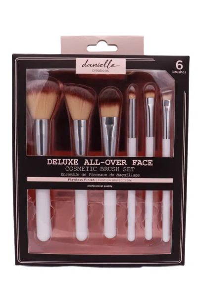 Shop Danielle All-over Face Cosmetic 6-piece Brush Set In White