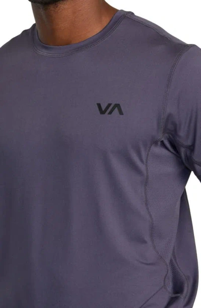Shop Rvca Sport Vent Logo Graphic T-shirt In Gray Purple