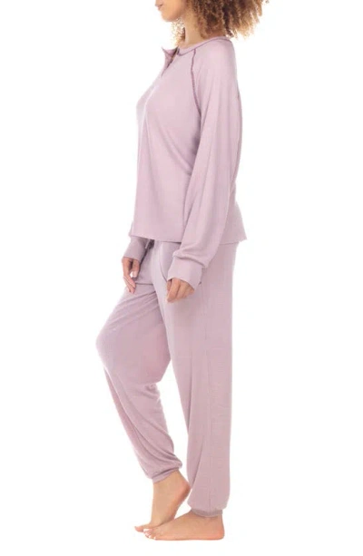 Shop Honeydew Intimates Fall Back Henley Lounge Pajamas In Delight