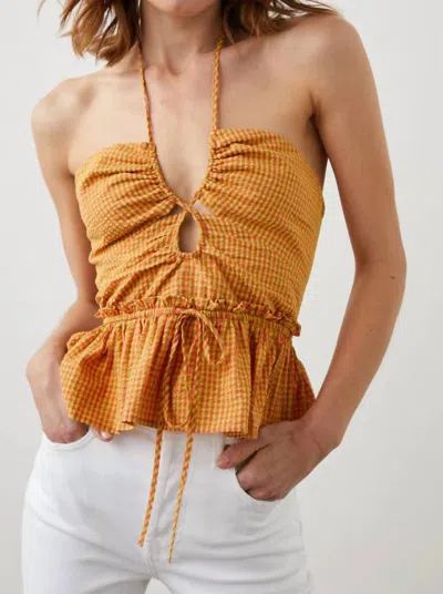 Shop Rails Dulce Top In Cherry Lime Gingham In Orange