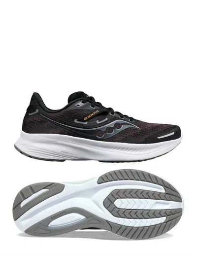 Shop Saucony Women's Guide 16 Running Shoes In Black/white