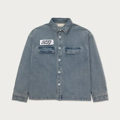 Shop Honor The Gift Long Sleeve Work Shirt In Indigo In Blue
