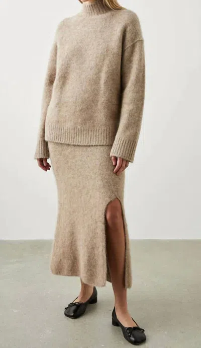 Shop Rails Diana Knit Skirt In Oatmeal In Beige