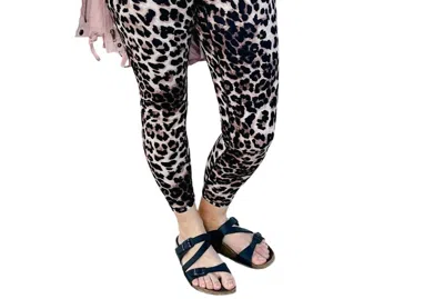 Shop Rae Mode Yoga Leggings In Leopard In Beige