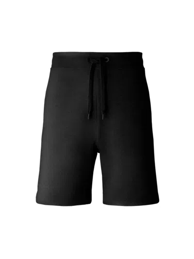 Shop Canada Goose Men's Huron Cotton Shorts In Black