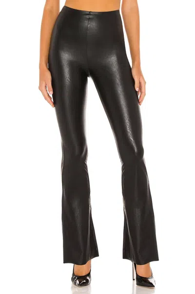 Shop Commando Faux Leather Flared Pant In Black