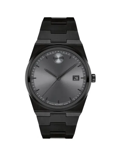 Shop Movado Men's  Quest Ionic-plated Black Steel Bracelet Watch/40mm