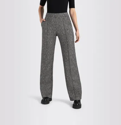 Shop Mac Chiara Knit Pant In Silver Shadow In Grey