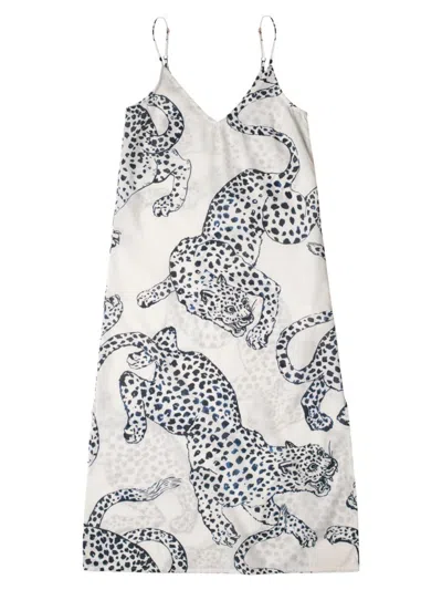 Shop Desmond & Dempsey Women's Jaguar Cotton Slip Nightgown In Cream