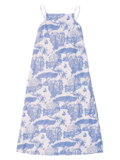 Shop Desmond & Dempsey Women's Loxodonta Print Nightie In Blue