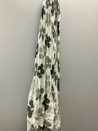 Hubert Gasser Floral Scarf In Multi Grey In Grey