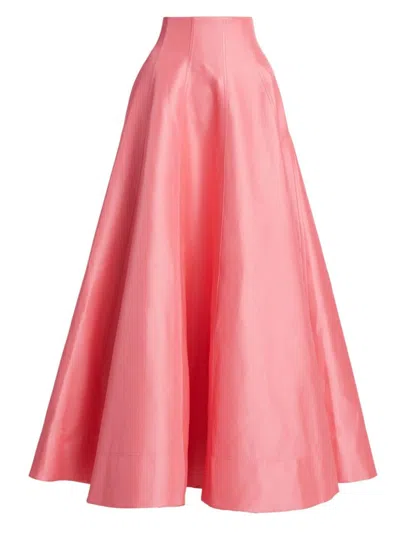 Shop Acler Women's Isla Bonded Maxi Skirt In Pink Rose