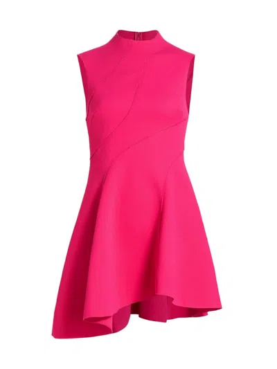 Shop Acler Women's Rowe Asymmetric Sleeveless Minidress In Azalea Pink