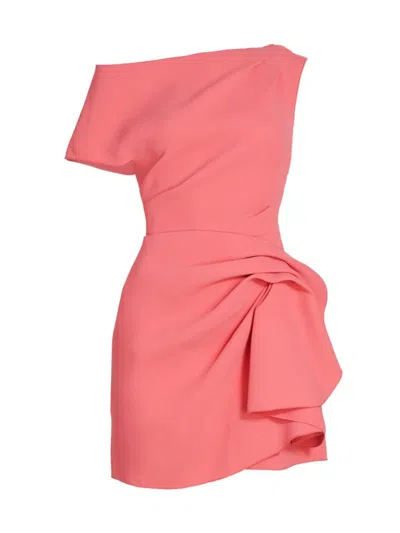 Shop Acler Women's Eddington Draped Minidress In Pink Rose