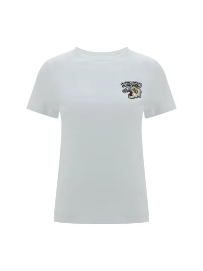 Shop Kenzo Tiger T-shirt In Off White