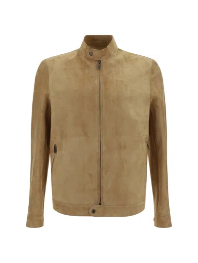 Shop Salvatore Santoro Leather Jacket In Camel