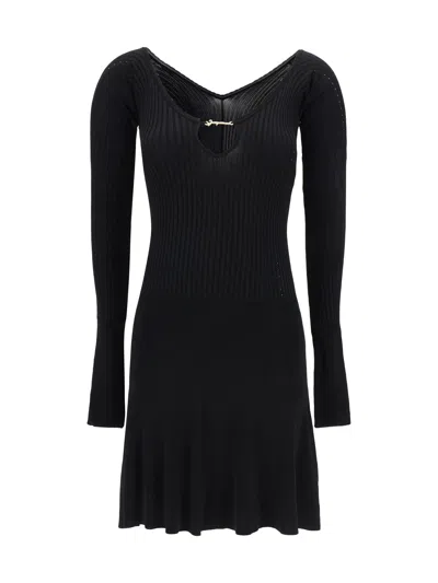 Shop Jacquemus La Mini Robe Pralu Dress In Black