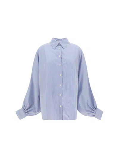Shop Sosue Blouse Antonia Shirt In Stripes Blue White