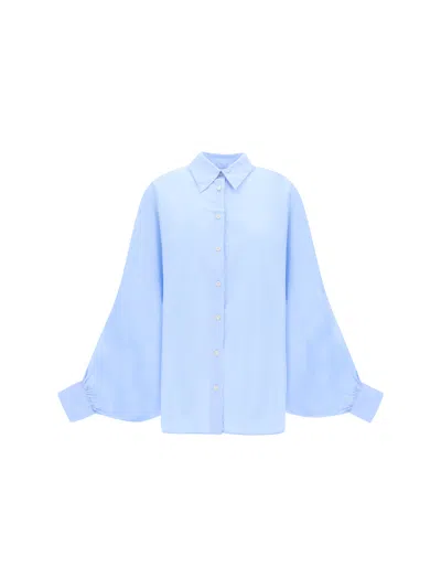 Shop Sosue Blouse Antonia Shirt In Light Blue