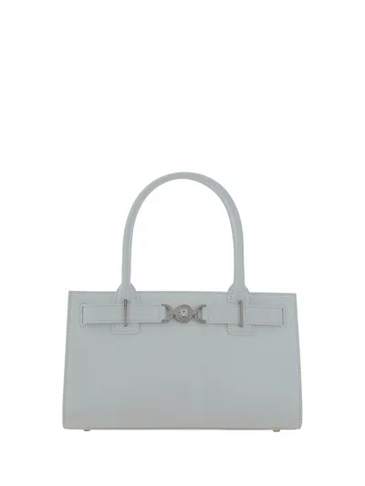 Shop Versace Medusa '95 Handbag In Optical White-palladium